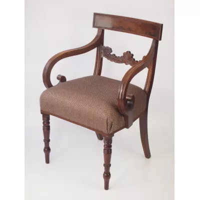 Regency Mahagoni Schreibtischstuhl von ca. 1835