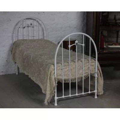 Antikes edwardisches Einzelbett Messing Bett 1890