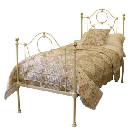 Antikes viktorianisches Gusseisen Bett Bettrahmen Einzelbett 1880