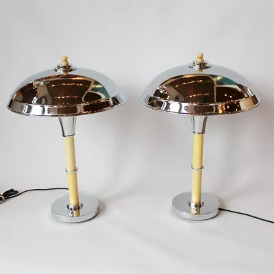 Antike Englische Art Deco Kuppel Lampen von ca. 1930