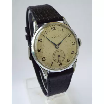 Original Englische lederne Herrenarmbanduhr von ca. 1940