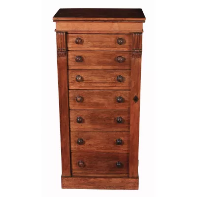 Antike Original Viktorianische Eichen Wellington Kommode ca. 1840