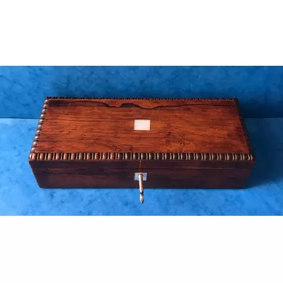 Englische Antike William IV Palisander Handschuh Truhe von ca. 1830