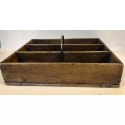 Original Antiker Englischer Obstbaum Besteckkasten von ca. 19. JH