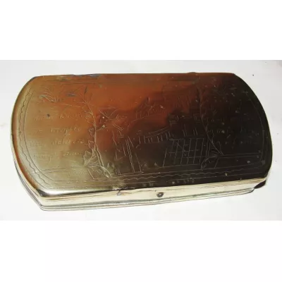 Original Antike Holländische Messing Schnupftabakdose von ca. 1780