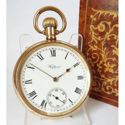 Britische original antike Waltham Taschenuhr von ca. 1900