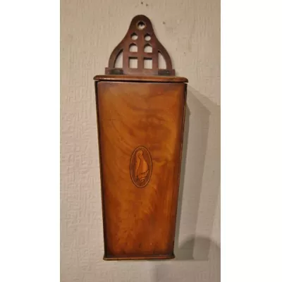Original Antike Englische Mahagoni Kerzenbox aus dem 19. JH