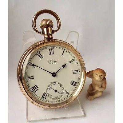 Original Antike Amerikanische Waltham Taschenuhr von ca. 1920