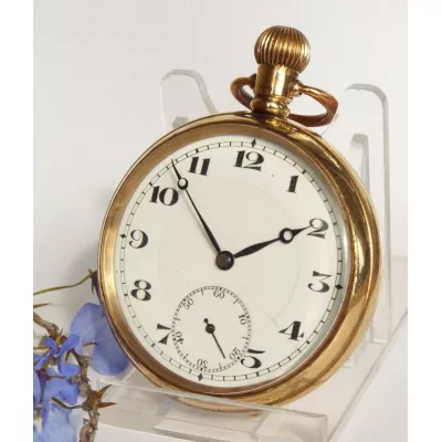 Antike vergoldete Taschenuhr englisch von ca. 1920