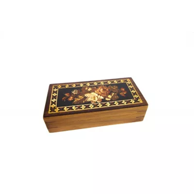 Original Englische Antike Tunbridge Aufbewahrungsbox von ca. 1870