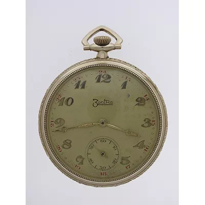 Original Antike Schweizer Zentra Art Deco Taschenuhr 1930