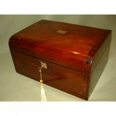 Original Antike Englische Nussbaum Tisch Box von ca. 1880