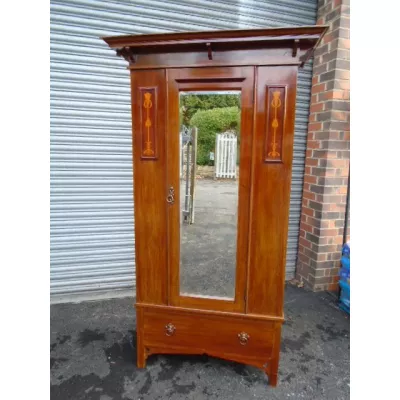  Arts & crafts Mahagoni Kleiderschrank original antik ca. 1910