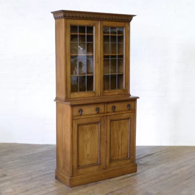 Edwardianischer antiker Bücherschrank Eiche englischer Buffetschrank 1890