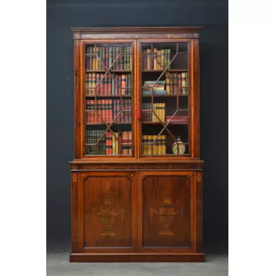 Edwardianisches englisches Mahagoni Bücherregal original antik 1900