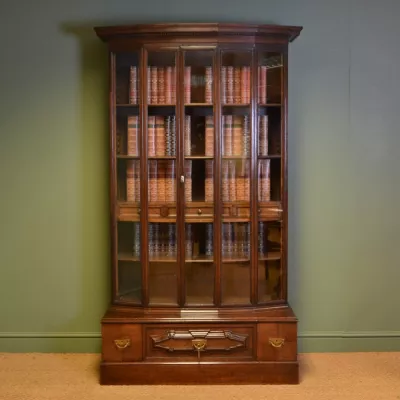 große original edwardianische Vitrine Eiche antik französisch 1890