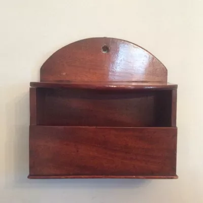 Antike englische Mahagoni Kerzenbox Kerzenkasten 1850