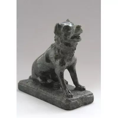 Englische Antike Skulptur des Hundes von Alcibiades 1850