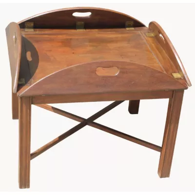 Schöner original viktorianischer Mahagoni Butlers Tray Tisch antik 1850