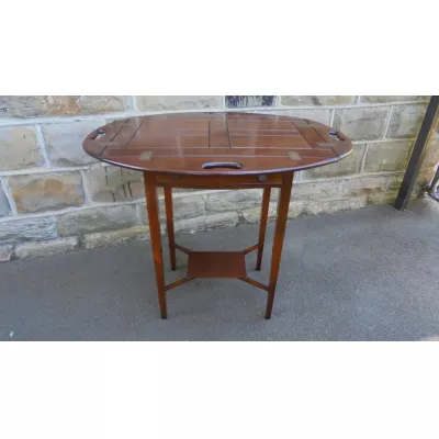 Edwardianischer Antiker Mahagoni Butlers Tray Tisch 1890