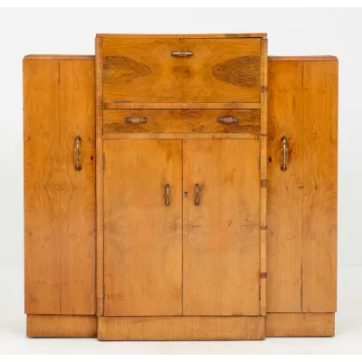 Antiker Englischer Art Deco Getränke Schrank ca. 1930