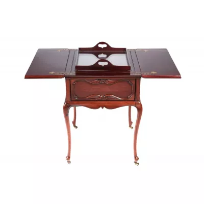Englischer antiker freistehender Mahagoni Getränkeschrank ca. 1870