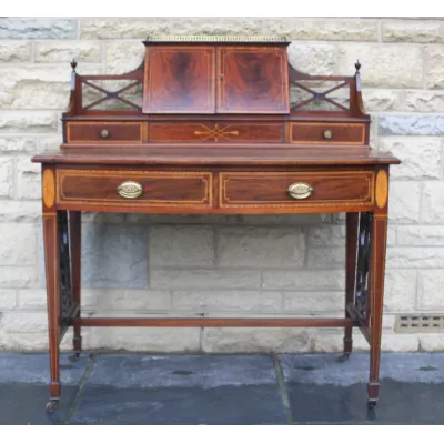 Original Antiker Englischer Edwardianischer Damen Schreibtisch ca. 1900