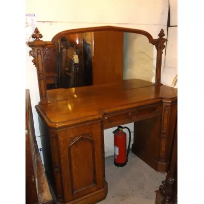 Sehr gutes Antikes Englisches Viktorianisches Eichen Sideboard ca. 19.JH