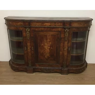 Herrliches Antikes Englisches Nussbaum Sideboard ca. 19.JH