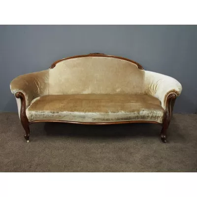 Herrliches Antikes Englisches Viktorianisches Nussbaum Sofa ca. 1870