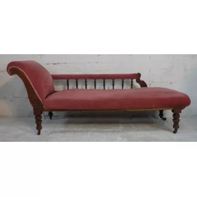 Arts & craft Antike Englische Eichen Chaiselongue ca. 1900