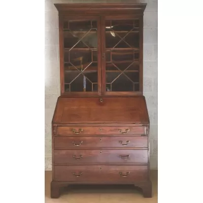Original Antiker Englischer Georgianischer Mahagoni Sekretär ca. 1800 