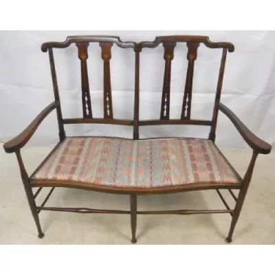 Original Antikes Englisches Edwardianisches Mahagoni Sofa ca. 1900