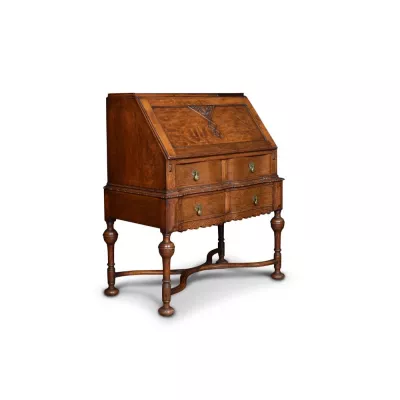 Schicker Antiker Englischer Eichen Sekretär ca. 1910