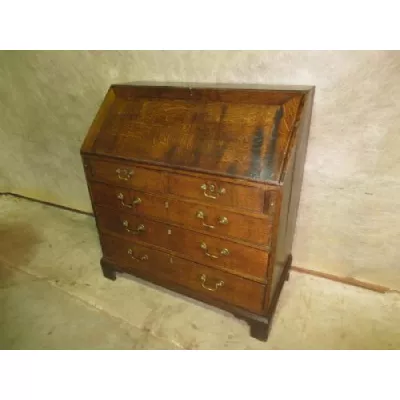 Original Antiker Englischer Eichen Sekretär ca. 1750