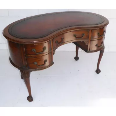 Hübscher Antiker Edwardianischer Mahagoni Schrebtisch Waring & Gillow ca. 1900