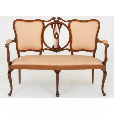 Original Antikes Englisches Viktorianisches Mahagoni Sofa ca. 1890