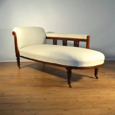 Englische Edwardianische Mahagoni chaise longue antik ca. 1910