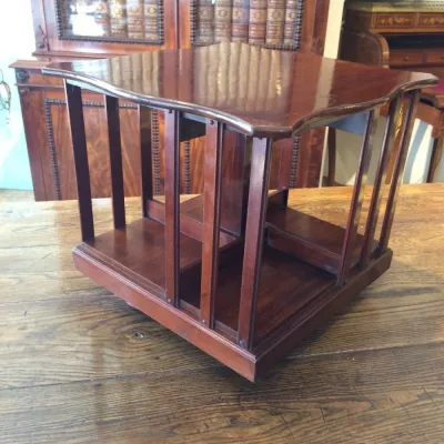 Original antikes Mahagoni Revolving Bookcase Tisch England 1890