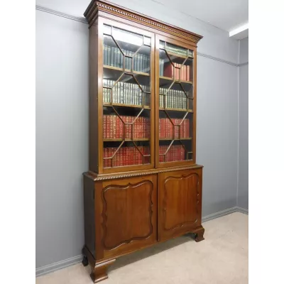 Edles Antikes Englisches Edwardianisches Mahagoni Bücherregal ca. 1910