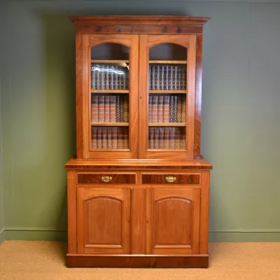 Englischer Viktorianischer Mahagoni Bücherschrank antik ca. 1880