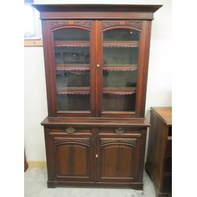 Schöner antiker Englischer viktorianischer Mahagoni Bücherschrank ca. 1890