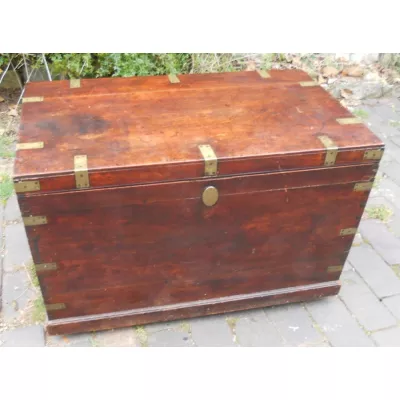 Fantastische Antike Englische Mahagoni Militär Deckenbox ca. 1800