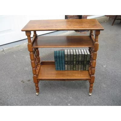 Original Antikes Englisches Liberty Stil Eichen Bücherregal ca. 1900
