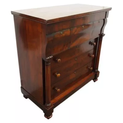 Original Antike Schottische viktorianische Mahagoni Kommode ca. 1850