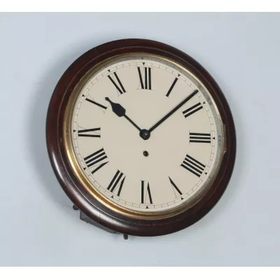 Antike Original Englische Runde Mahagoni Smiths Wanduhr ca. 1920