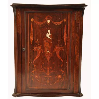 Kleiner original antiker englischer Palisander Eckschrank 18. Jh