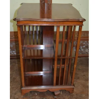 Viktorianisches Mahagoni Revolving Bookcase original antik 1880