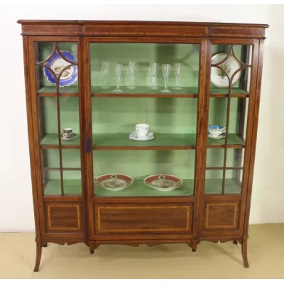 Englische antike viktorianische Edwards and Roberts Mahagoni Vitrine 1900