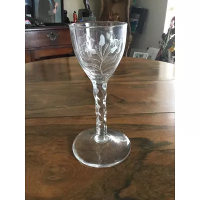 Einzigartiges Englisches Georgianisches Glas antik ca. 1750